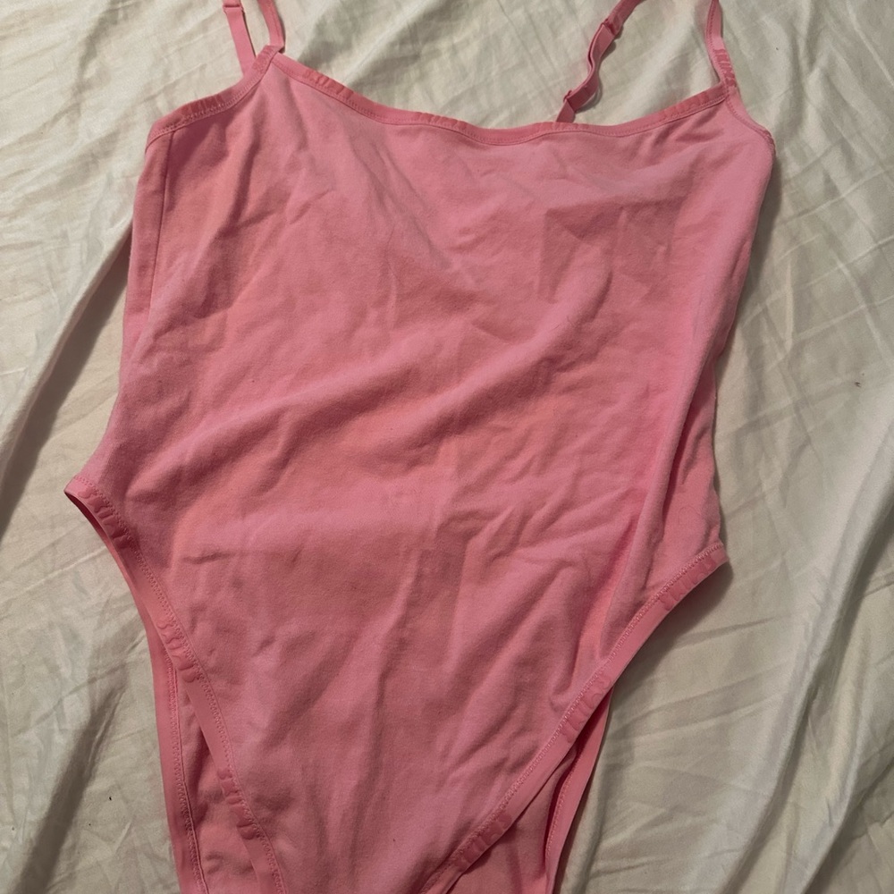 SKIMS Pink Bodysuit